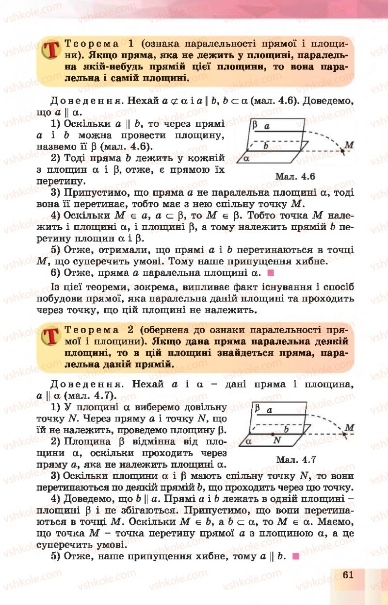 Страница 61 | Підручник Геометрія 10 клас О.С. Істер, О.В. Єргіна 2018 Профільний рівень