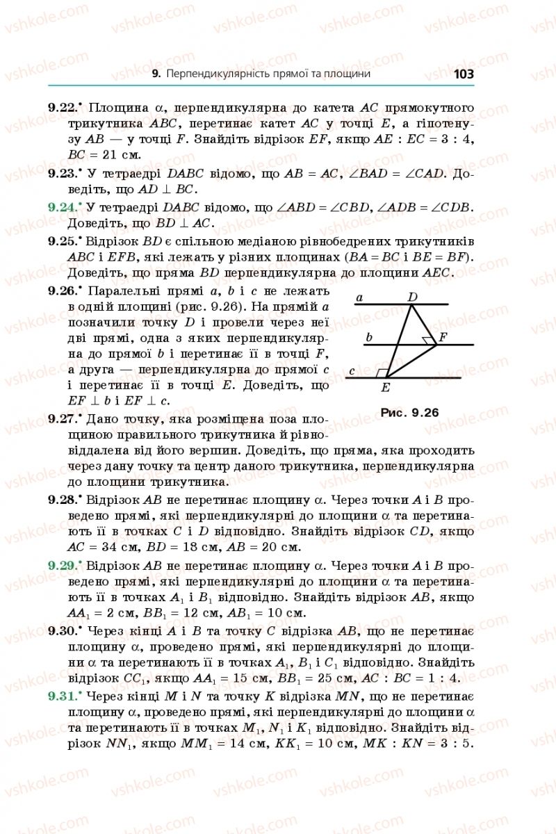 Страница 103 | Підручник Геометрія 10 клас А.Г. Мерзляк, Д.А. Номіровський, В.Б. Полонський, М.С. Якір 2018 Профільний рівень