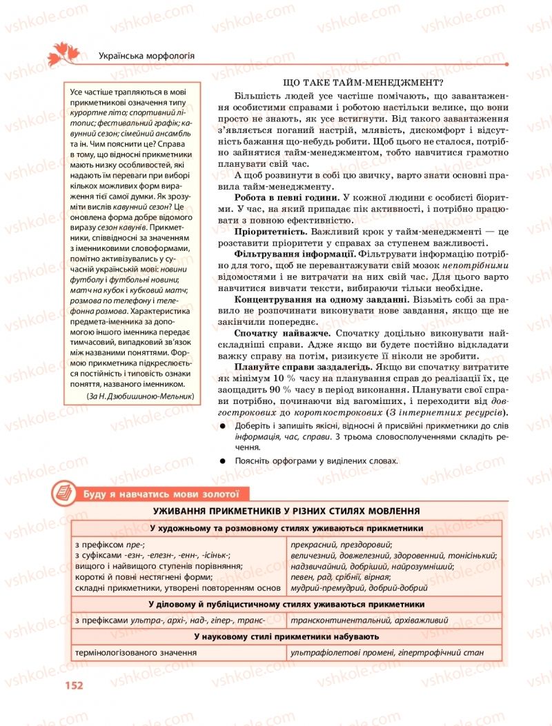 Страница 152 | Підручник Українська мова 10 клас С.О. Караман, О.М. Горошкіна, О.В. Караман 2018 Профільний рівень