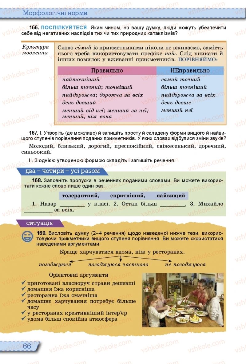 Страница 66 | Підручник Українська мова 10 клас О.В. Заболотний, В.В. Заболотний 2018 На російській мові