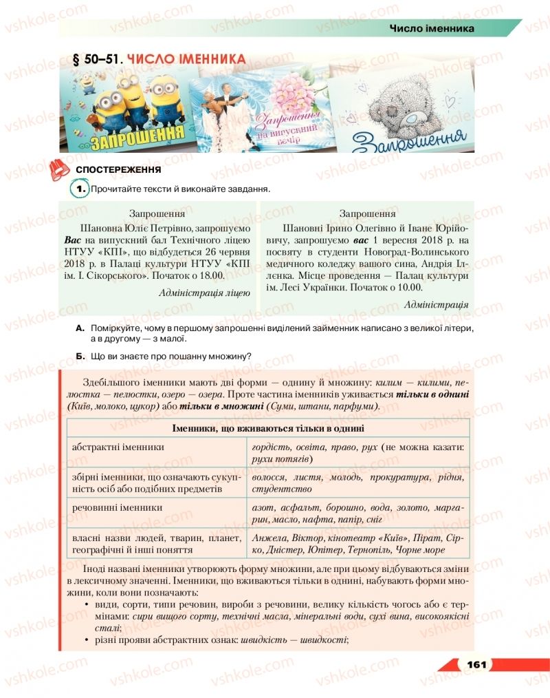 Страница 161 | Підручник Українська мова 10 клас О.М. Авраменко 2018