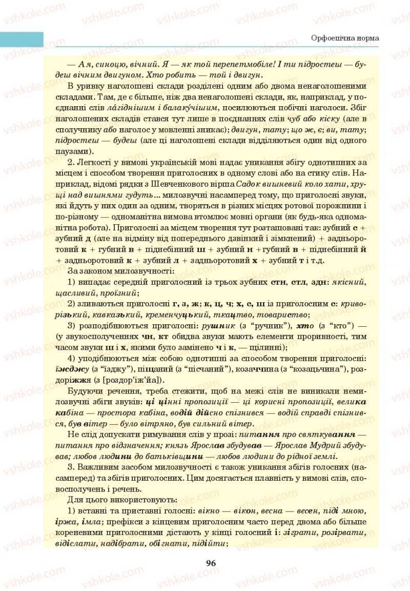 Страница 96 | Підручник Українська мова 10 клас І.П. Ющук 2018