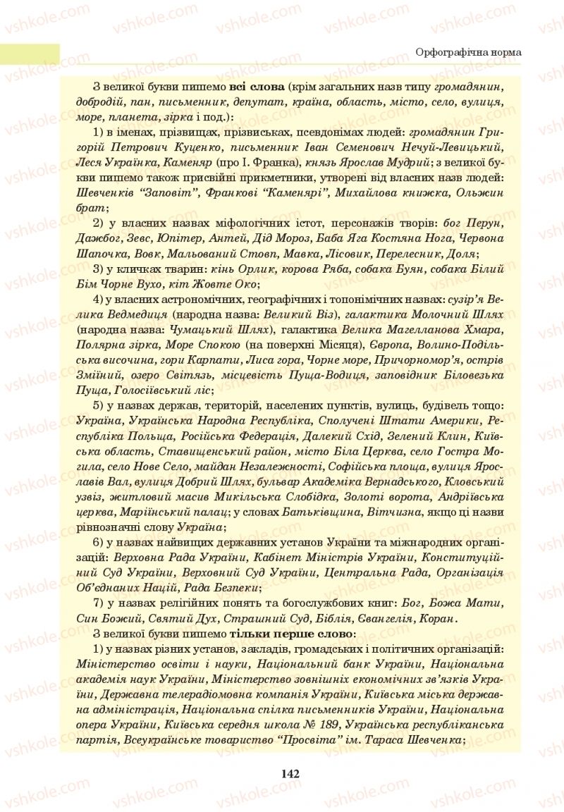 Страница 142 | Підручник Українська мова 10 клас І.П. Ющук 2018