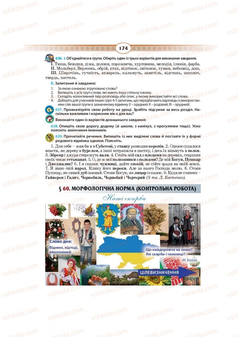 Страница 174 | Підручник Українська мова 10 клас Н.Б. Голуб, В.І. Новосьолова 2018