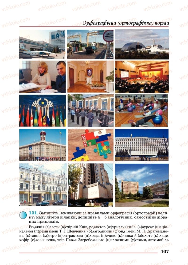 Страница 107 | Підручник Українська мова 10 клас С.В. Шевчук 2018