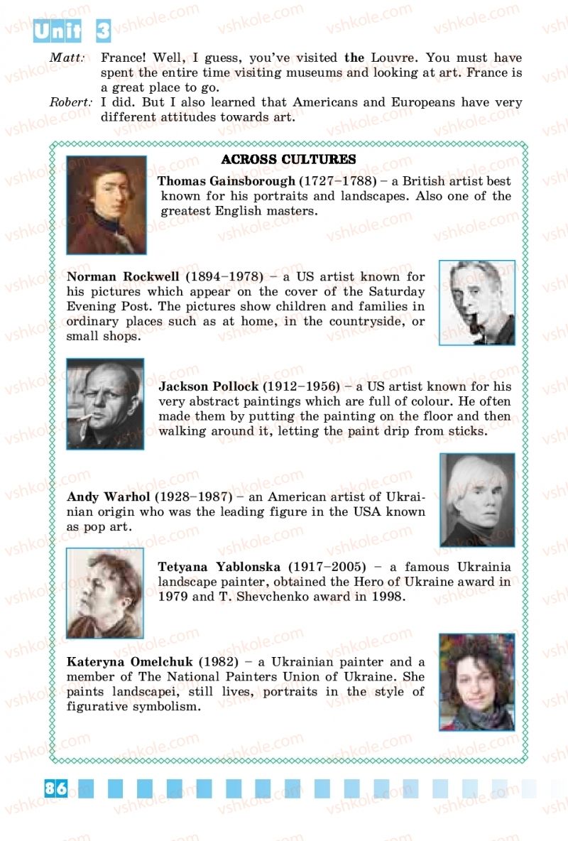 Страница 86 | Підручник Англiйська мова 10 клас Л.В. Калініна, І.В. Самойлюкевич 2018