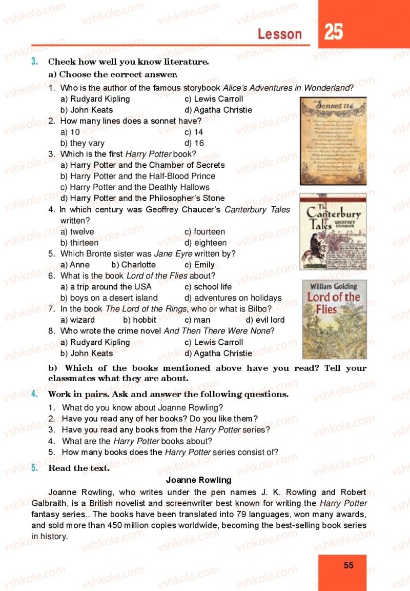 Страница 55 | Підручник Англiйська мова 10 клас М.О. Кучма 2018