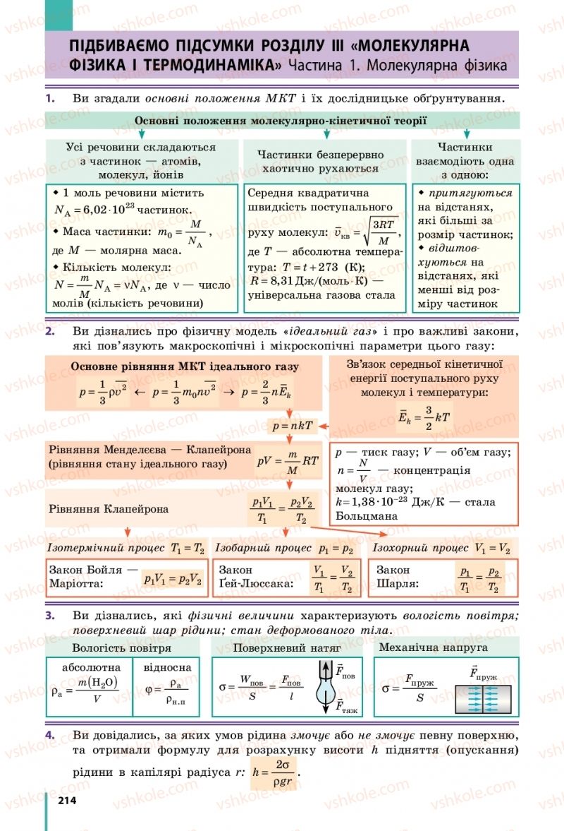 Страница 214 | Підручник Фізика 10 клас В.Г. Бар’яхтар, С.О. Довгий, Ф.Я. Божинова 2018 Рівень стандарту