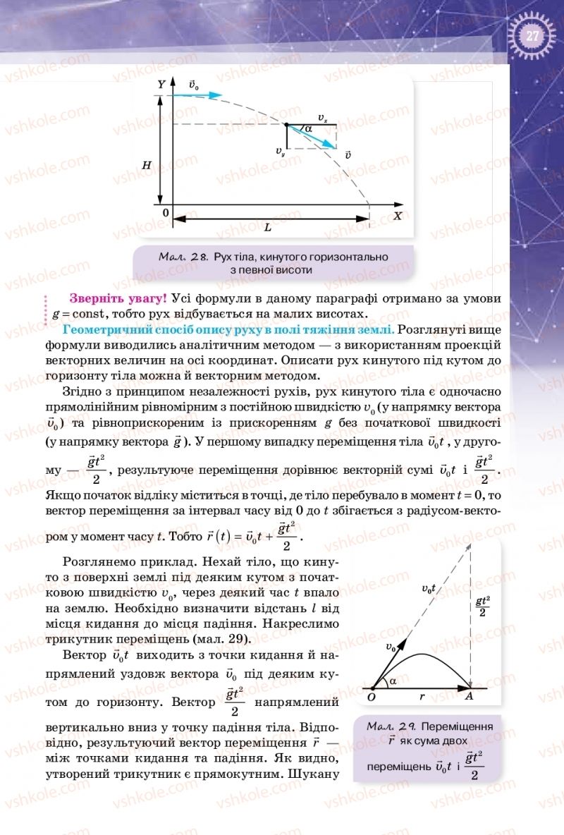 Страница 27 | Підручник Фізика 10 клас Т.М. Засєкіна, Д.О. Засєкін 2018 Профільний рівень