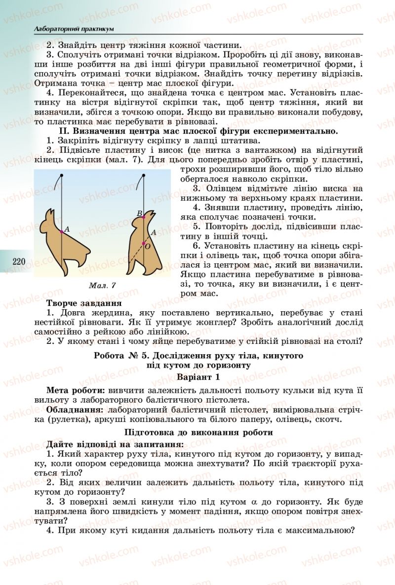Страница 220 | Підручник Фізика 10 клас В.Д. Сиротюк 2018
