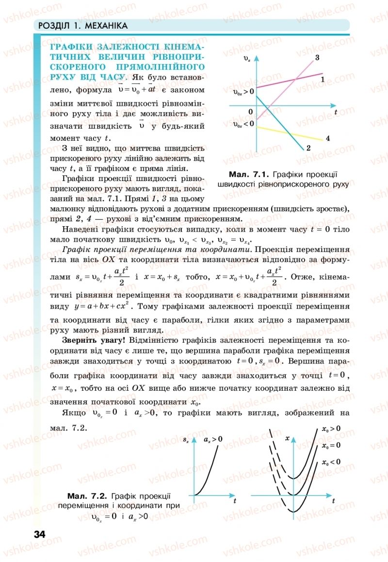 Страница 34 | Підручник Фізика 10 клас М.В. Головко, Ю.С. Мельник, Л.В. Непорожня 2018