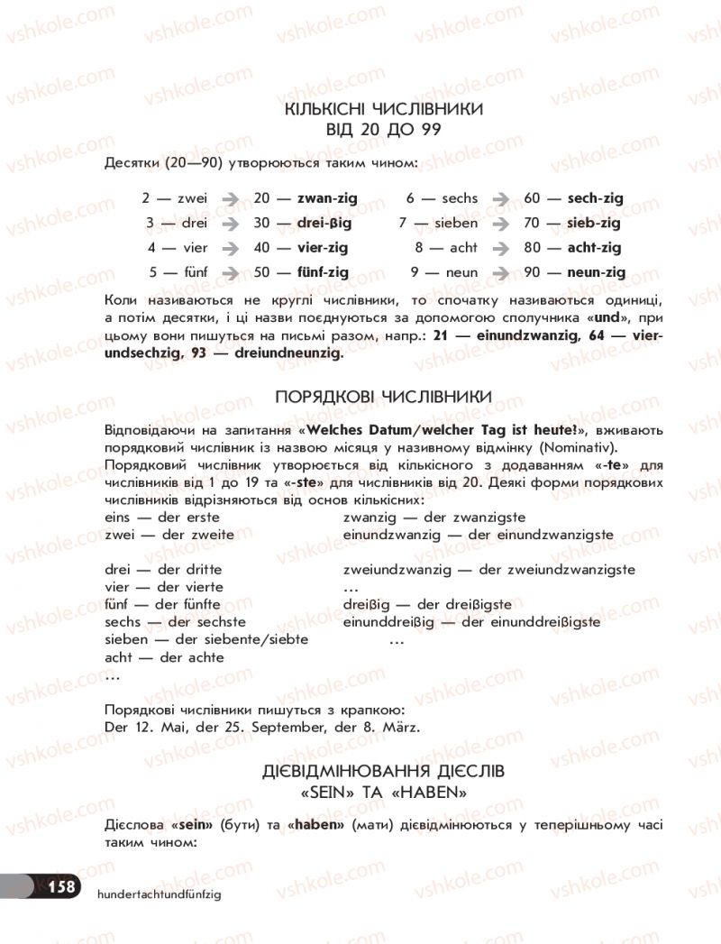 Страница 158 | Підручник Німецька мова 5 клас С.І. Сотникова, Т.Ф. Білоусова 2018 1 рік навчання