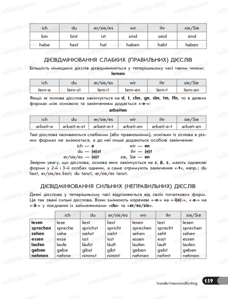 Страница 159 | Підручник Німецька мова 5 клас С.І. Сотникова, Т.Ф. Білоусова 2018 1 рік навчання