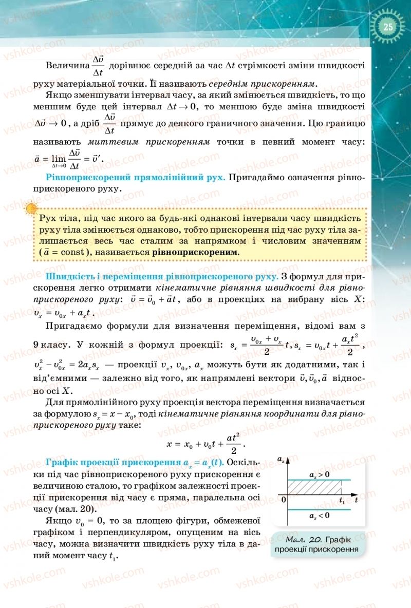 Страница 25 | Підручник Фізика 10 клас Т.М. Засєкіна, Д.О. Засєкін 2018