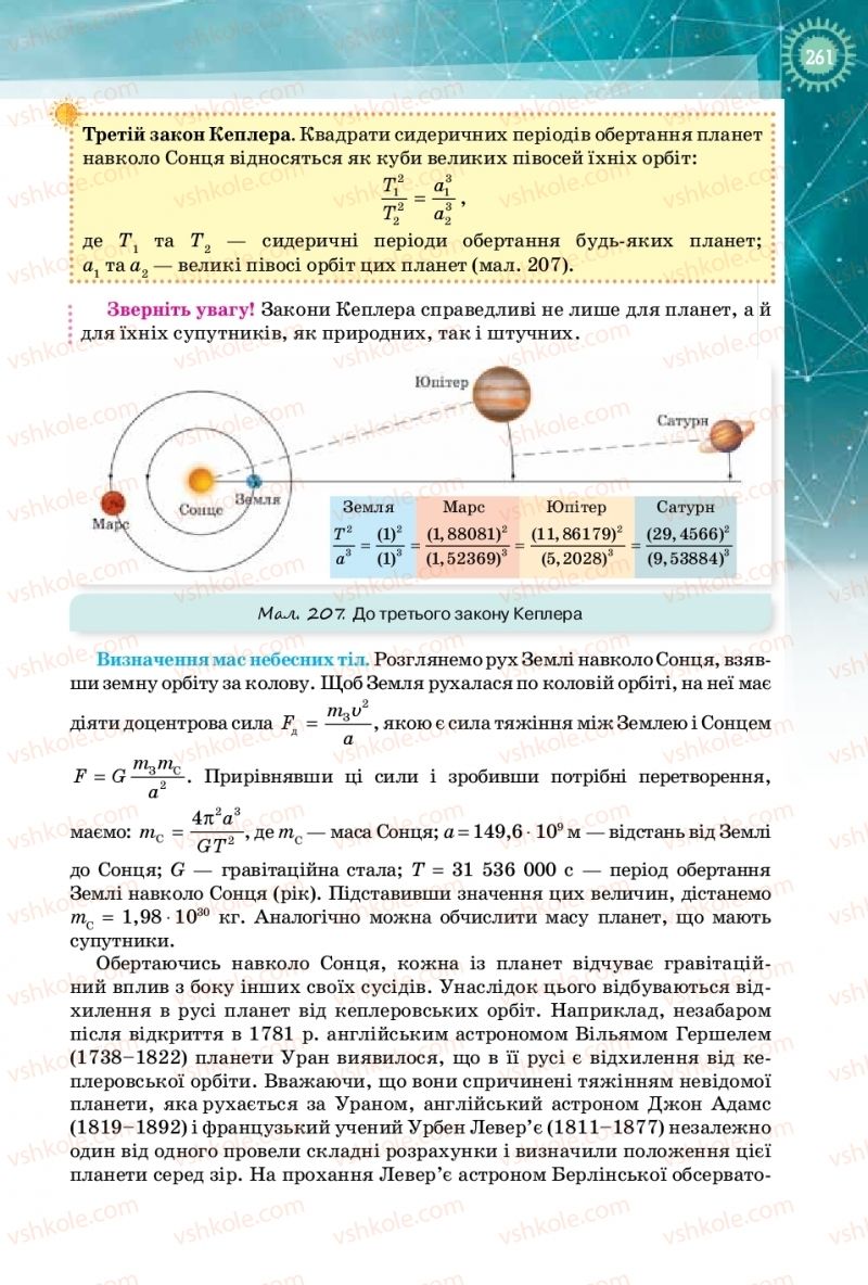 Страница 261 | Підручник Фізика 10 клас Т.М. Засєкіна, Д.О. Засєкін 2018