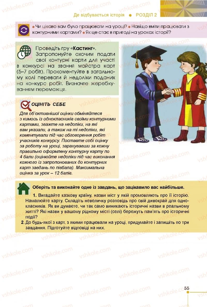 Страница 55 | Підручник Історія України 5 клас В.С. Власов 2018