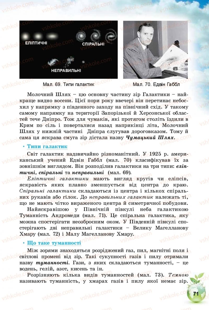 Страница 71 | Підручник Природознавство 5 клас Т.В. Коршевнюк, І.В. Баштовий 2018