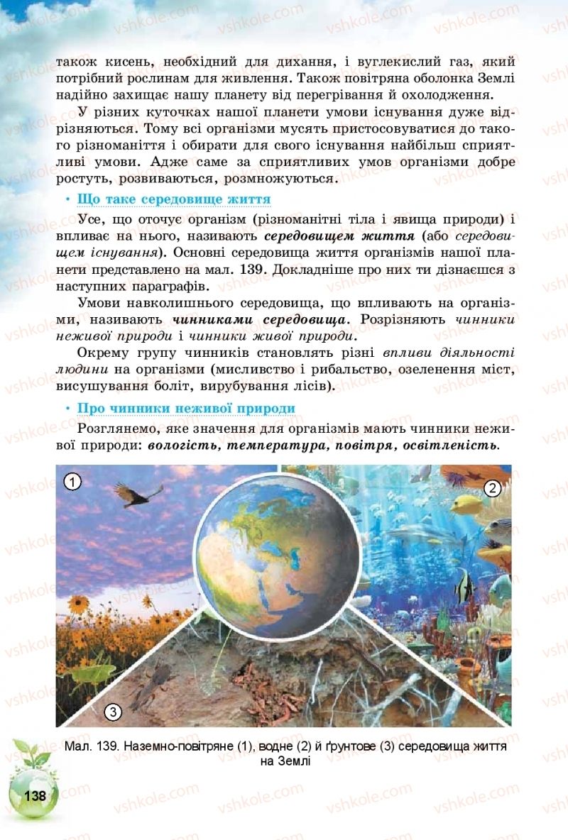 Страница 138 | Підручник Природознавство 5 клас Т.В. Коршевнюк, І.В. Баштовий 2018