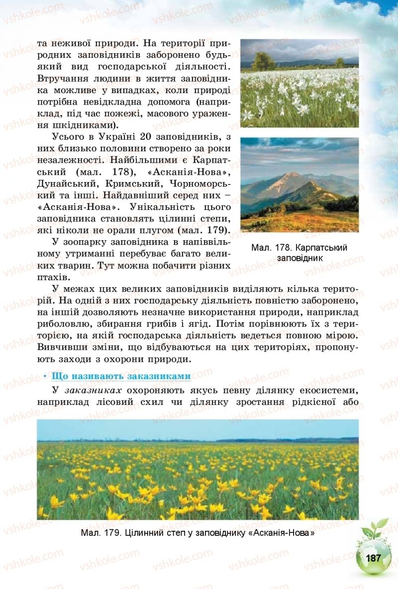 Страница 187 | Підручник Природознавство 5 клас Т.В. Коршевнюк, І.В. Баштовий 2018