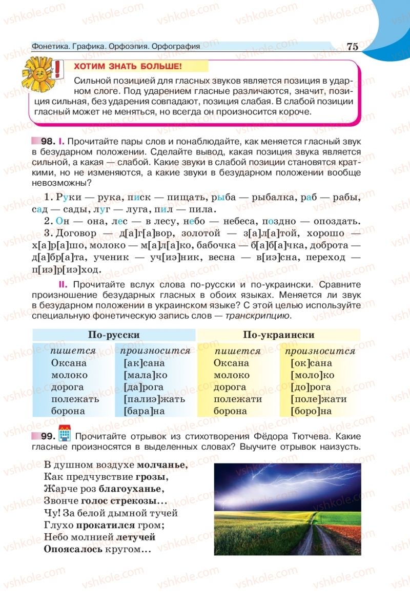 Страница 75 | Підручник Русский язык 5 клас Е.И. Быкова, Л.В. Давидюк, Е.Ф. Рачко 2018