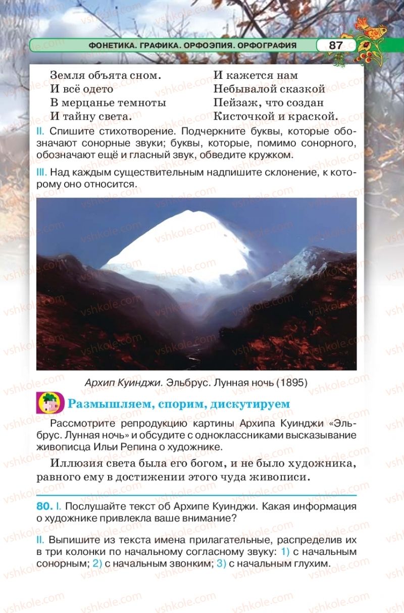 Страница 87 | Підручник Русский язык 5 клас Л.В. Давидюк 2018