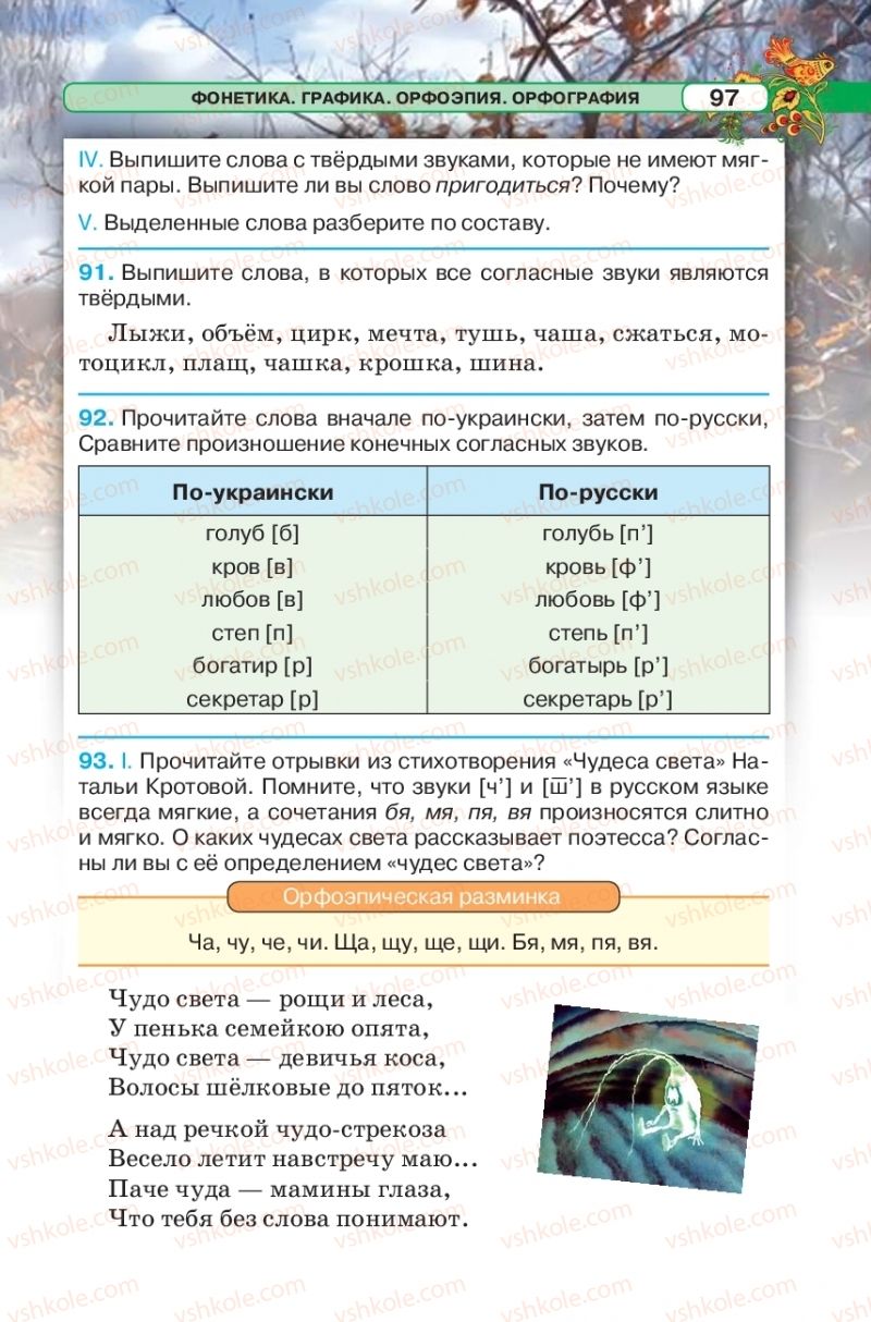 Страница 97 | Підручник Русский язык 5 клас Л.В. Давидюк 2018