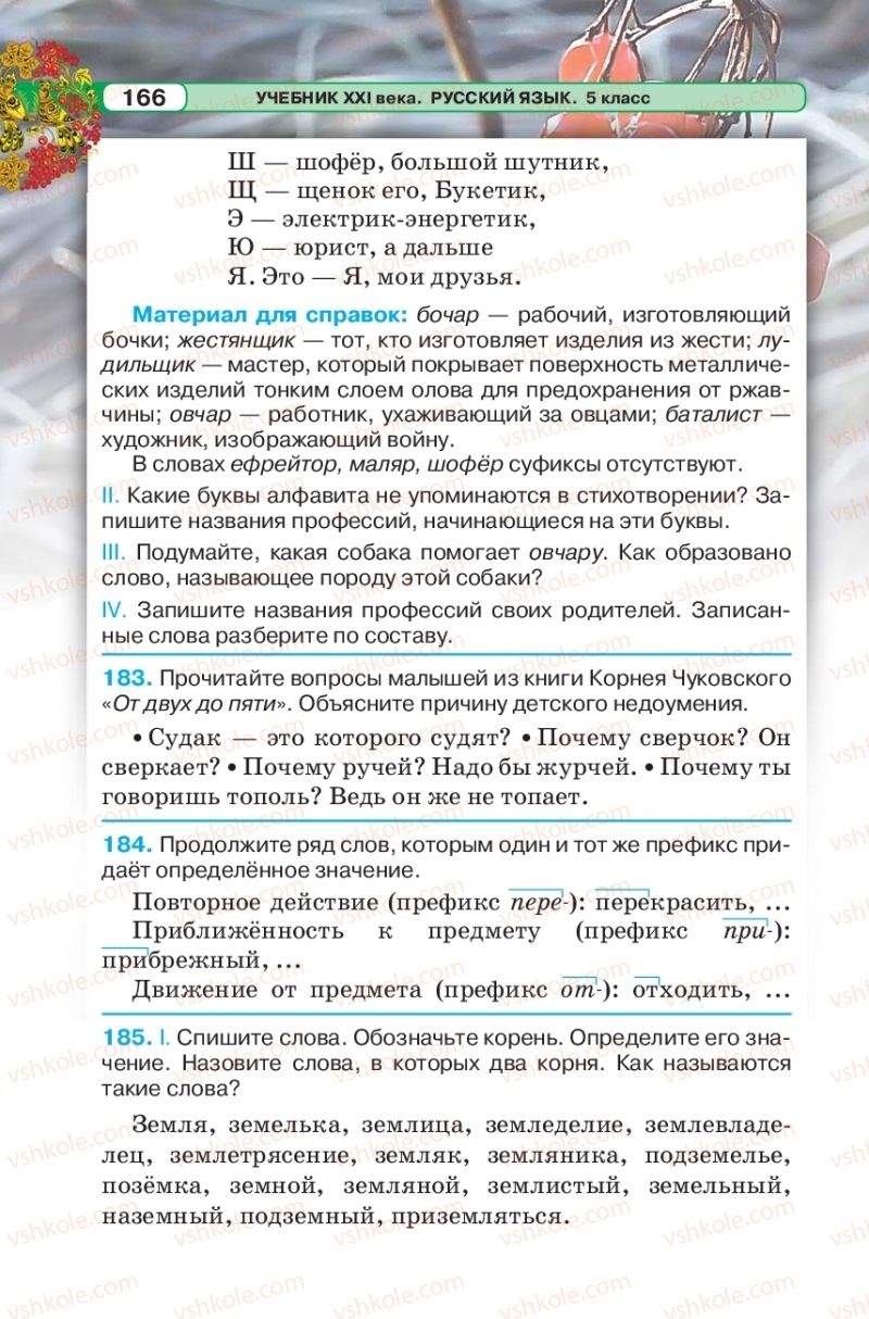 Страница 166 | Підручник Русский язык 5 клас Л.В. Давидюк 2018