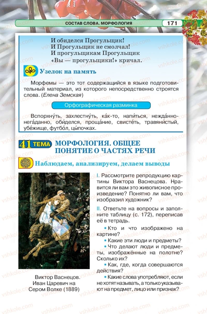 Страница 171 | Підручник Русский язык 5 клас Л.В. Давидюк 2018